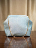 Borsa Starling in tessuto dorato cangiante con chiusura clic-clac