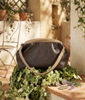 Borsa Virginia in vera pelle double-face con chiusura clic-clac